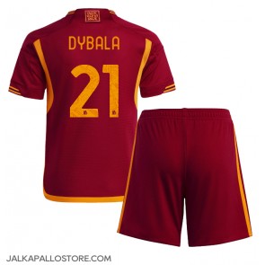 AS Roma Paulo Dybala #21 Kotipaita Lapsille 2023-24 Lyhythihainen (+ shortsit)